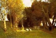 Arnold Bocklin The Sacred Wood oil